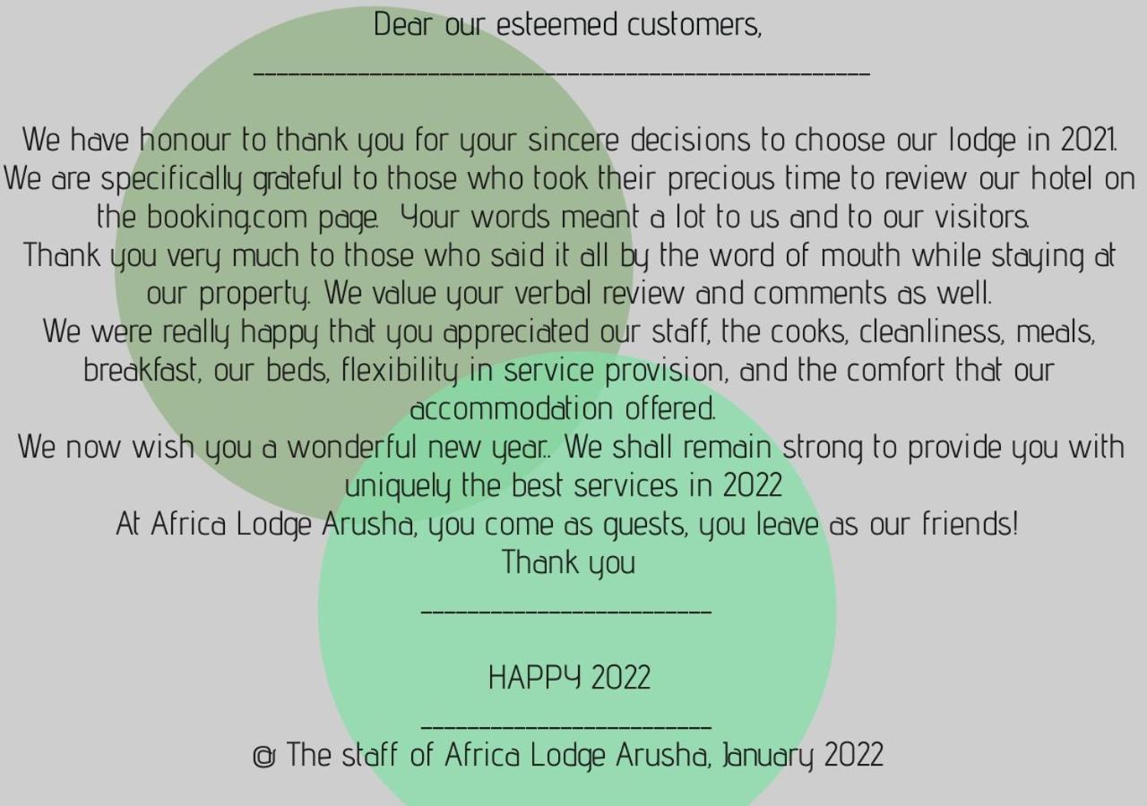Africa Lodge Arusha Nkoaranga ภายนอก รูปภาพ